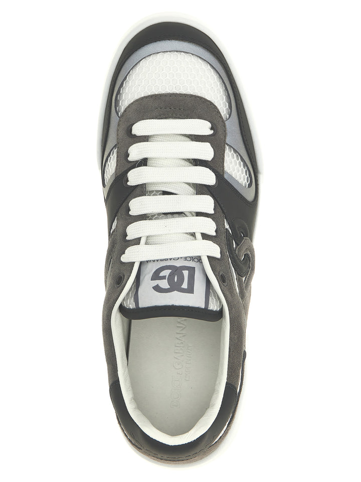Dolce &amp; Gabbana Gray Calfskin Athletic Sneakers
