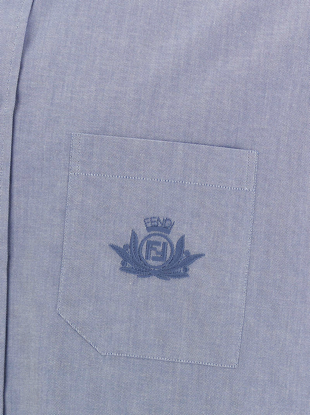 Fendi Blue Cotton Blouse
