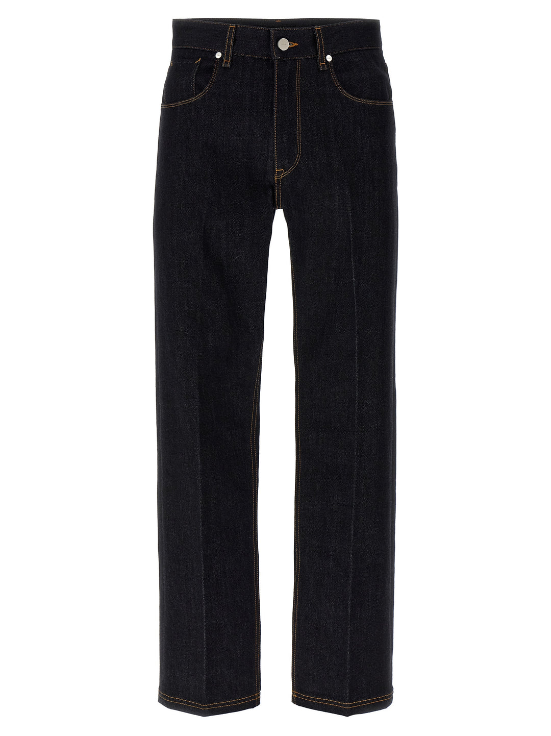 Fendi Blue Cotton Straight-Leg Jeans