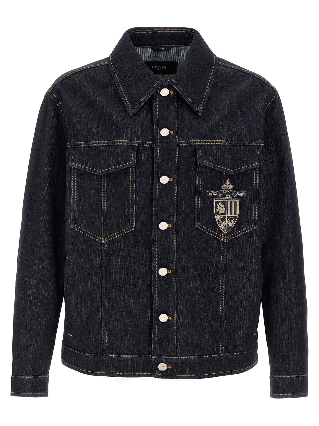 Fendi Blue Cotton Denim Jacket