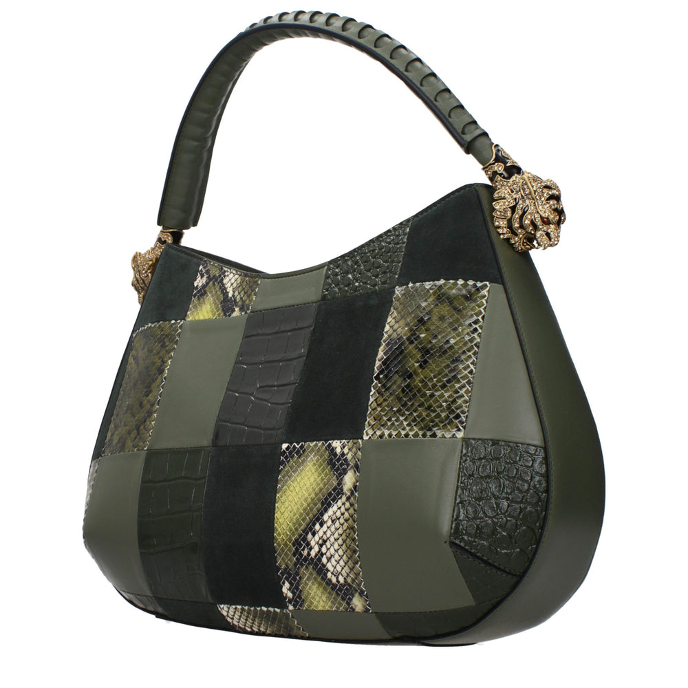 Roberto Cavalli - Green Leather Handbag