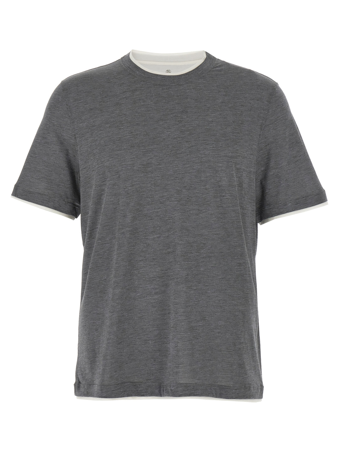 Brunello Cucinelli Gray Silk T-Shirt