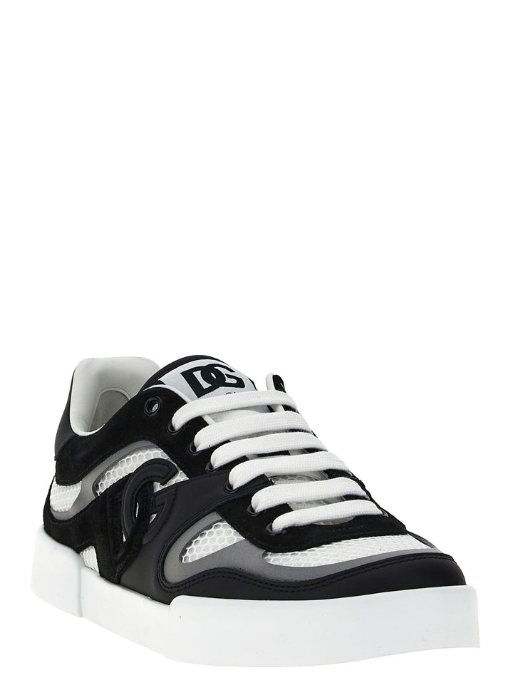 Dolce &amp; Gabbana Bicolor Calfskin Sneakers