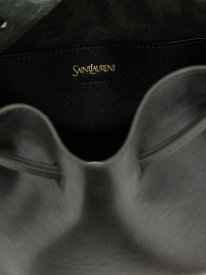 Saint Laurent Bicolor Calfskin Crossbody Bag