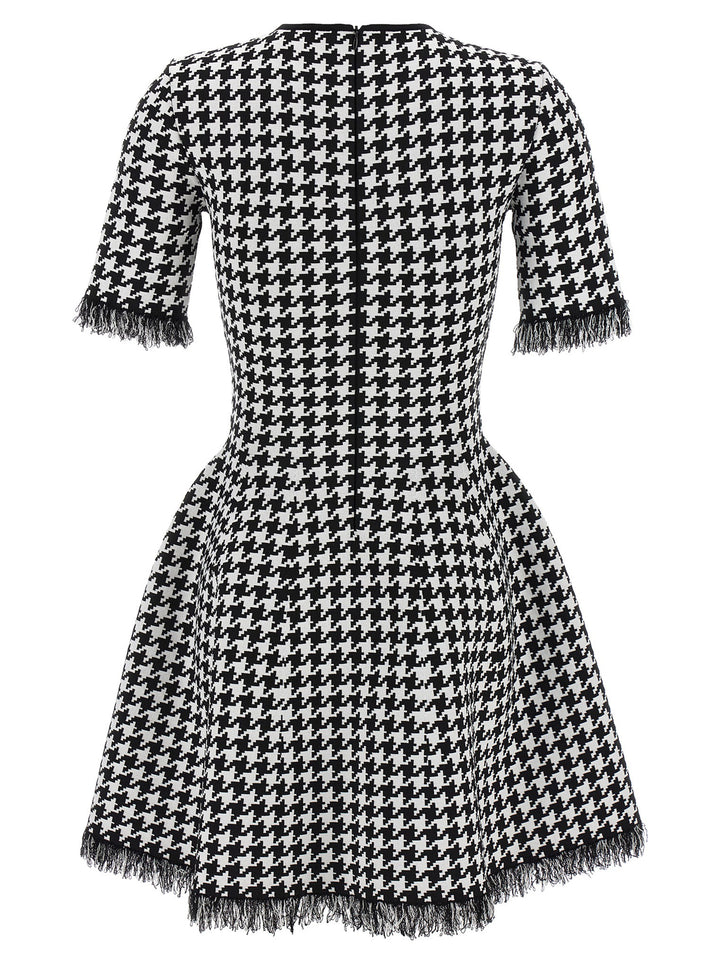 Alexander McQueen Bicolor Viscose Short Dress