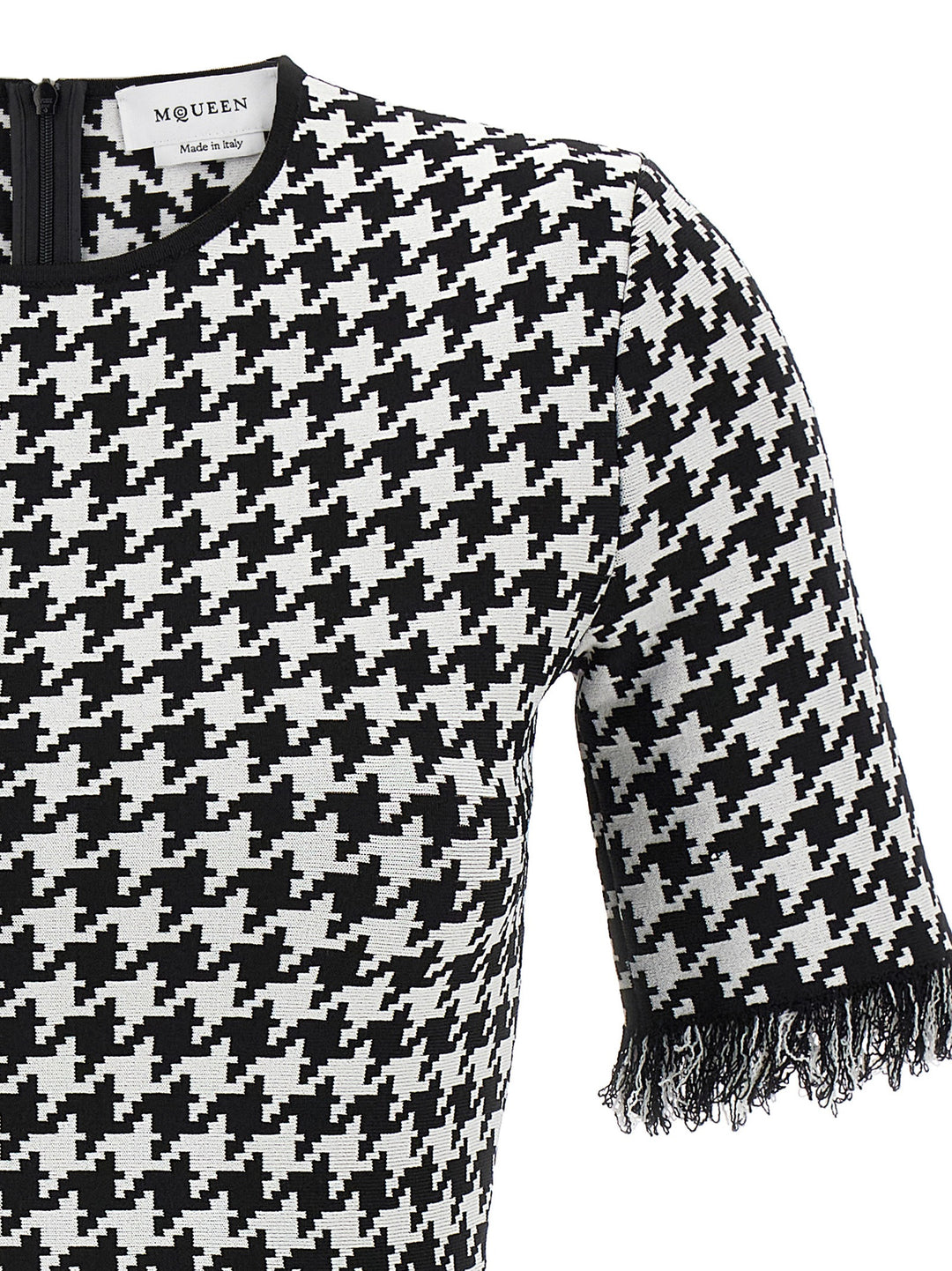 Alexander McQueen Bicolor Viscose Short Dress
