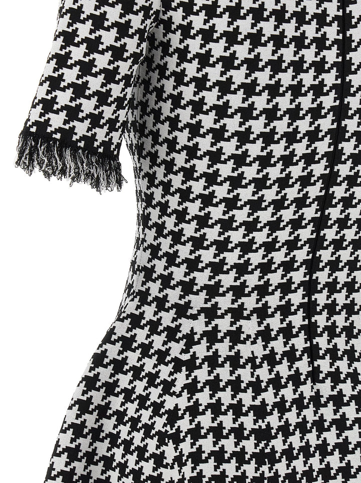 Alexander McQueen Bicolor Viscose Short Dress