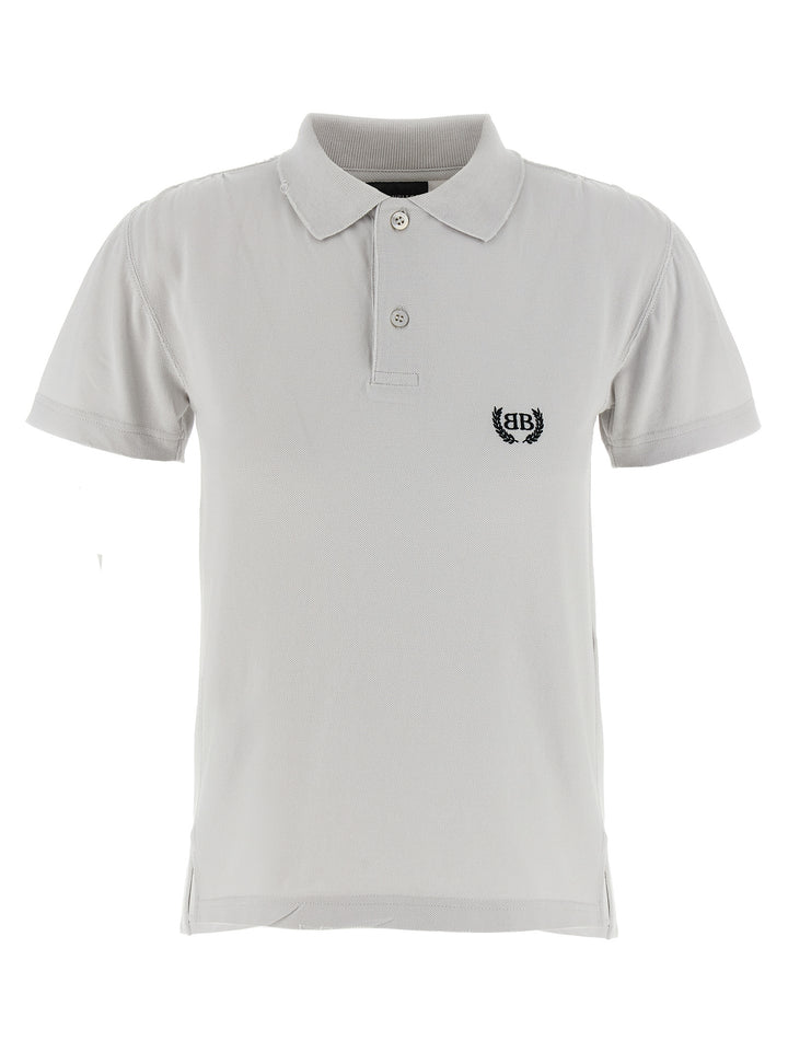 Balenciaga Gray Cotton Polo Shirt