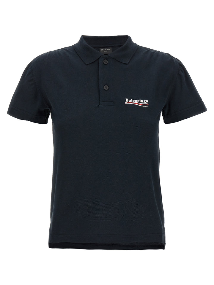 Balenciaga Blue Cotton Polo Shirt