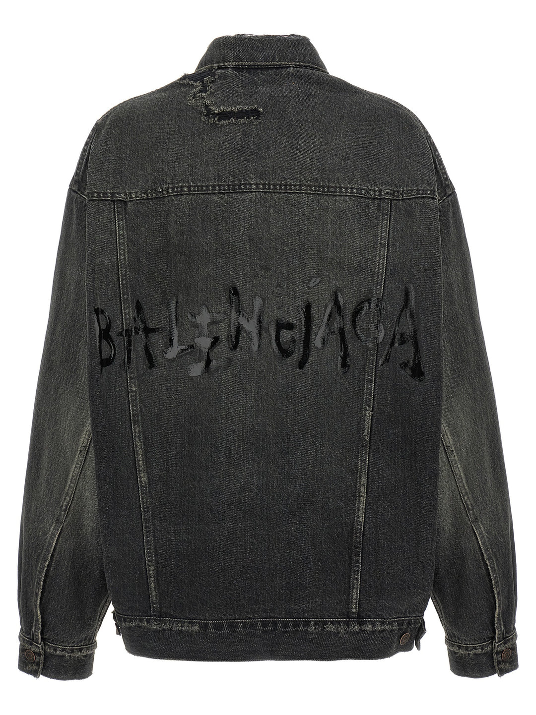 Balenciaga Gray Cotton Denim Jacket
