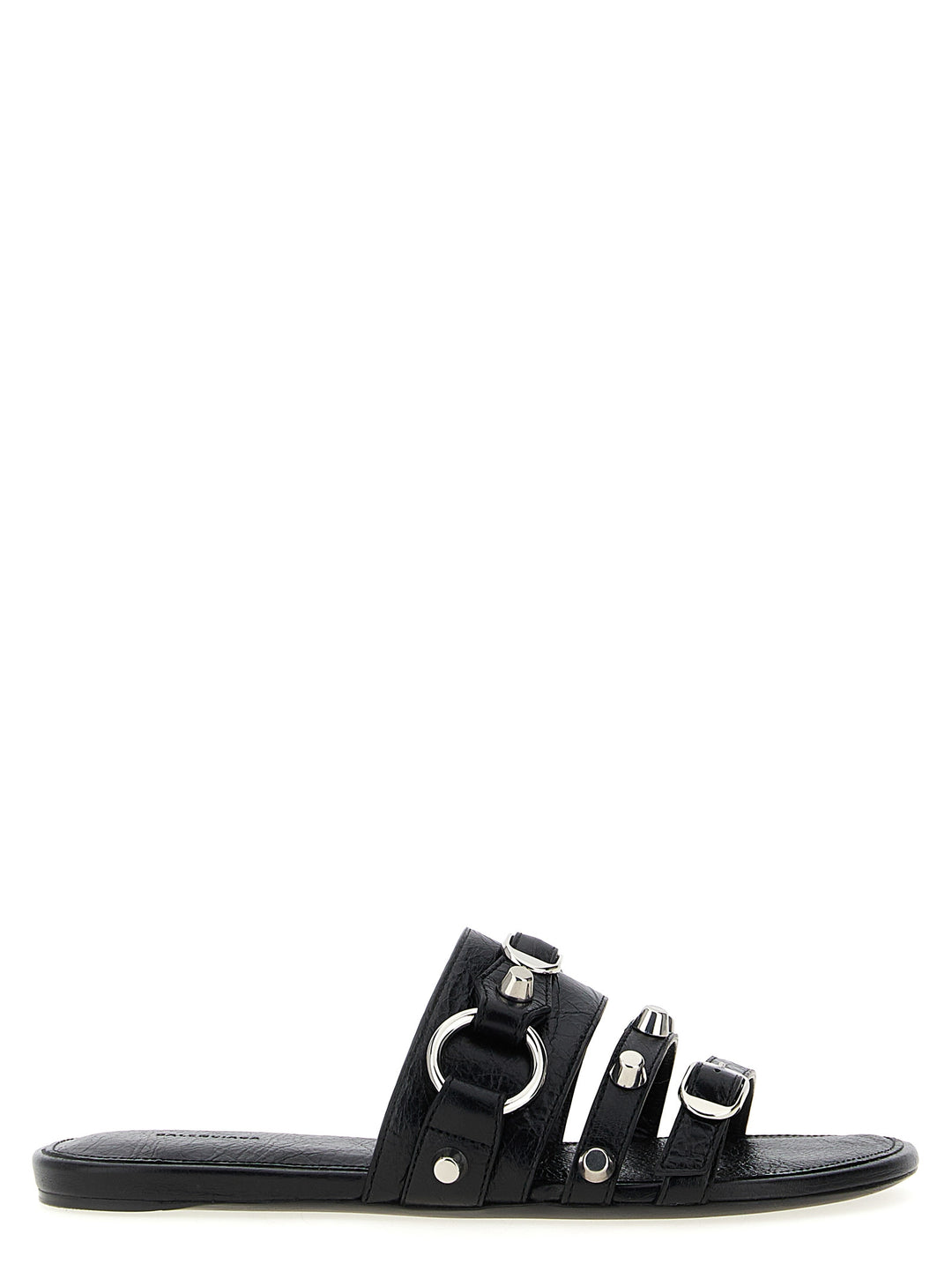 Balenciaga Black Lamb Leather Slides