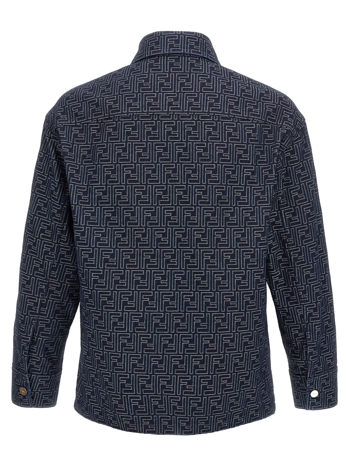 Fendi Blue Cotton Denim Jacket