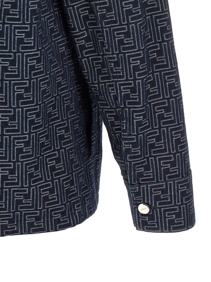 Fendi Blue Cotton Denim Jacket