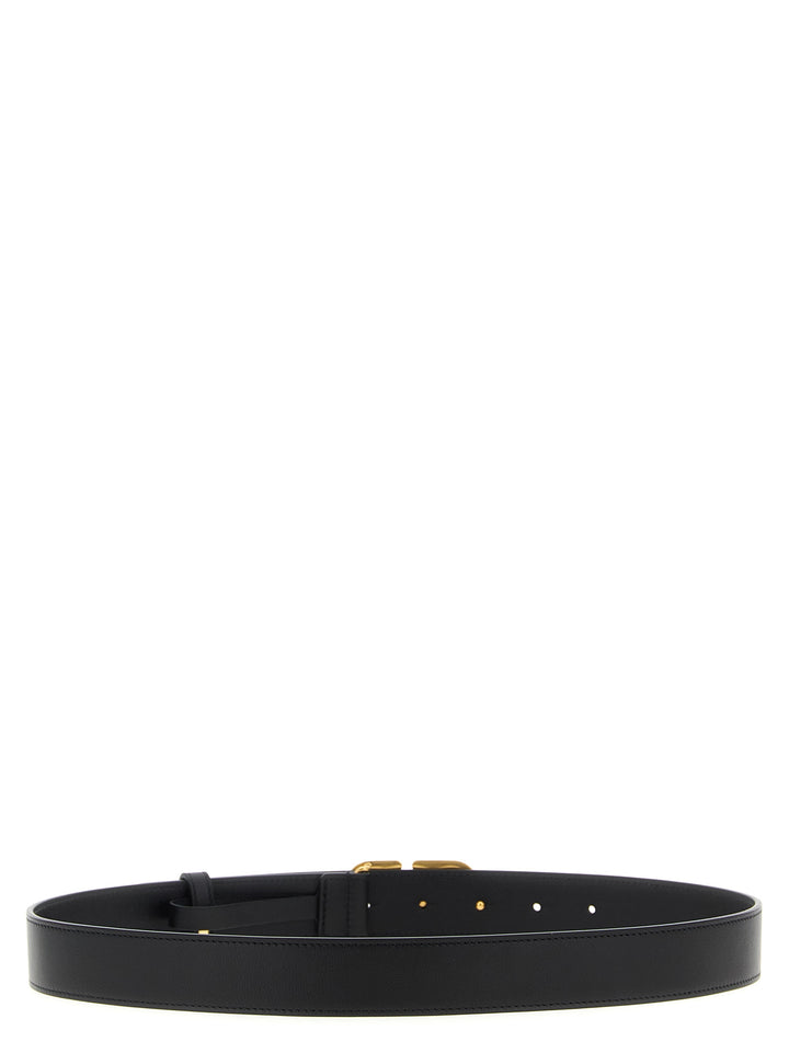 Valentino Garavani Black Calfskin Regular Belt