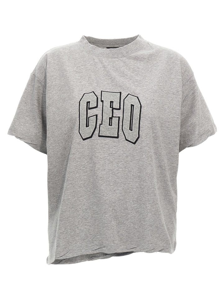 Balenciaga Gray Cotton T-Shirt
