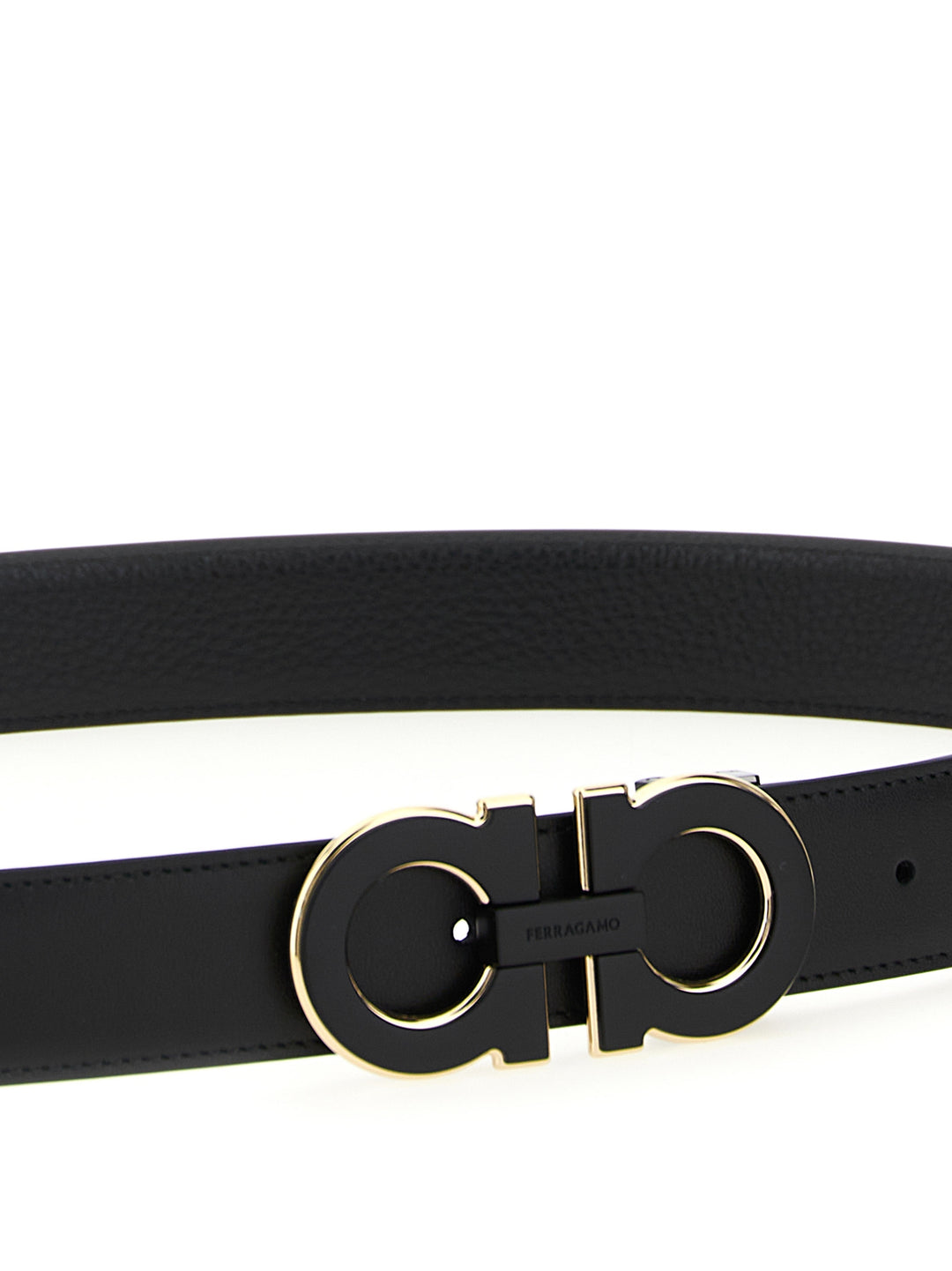 Ferragamo Black Calfskin Regular Belt