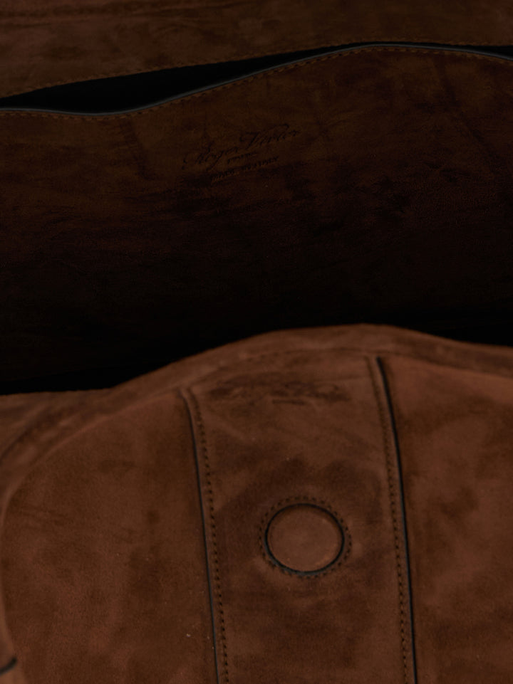 Roger Vivier Brown Goatskin Tote Bag