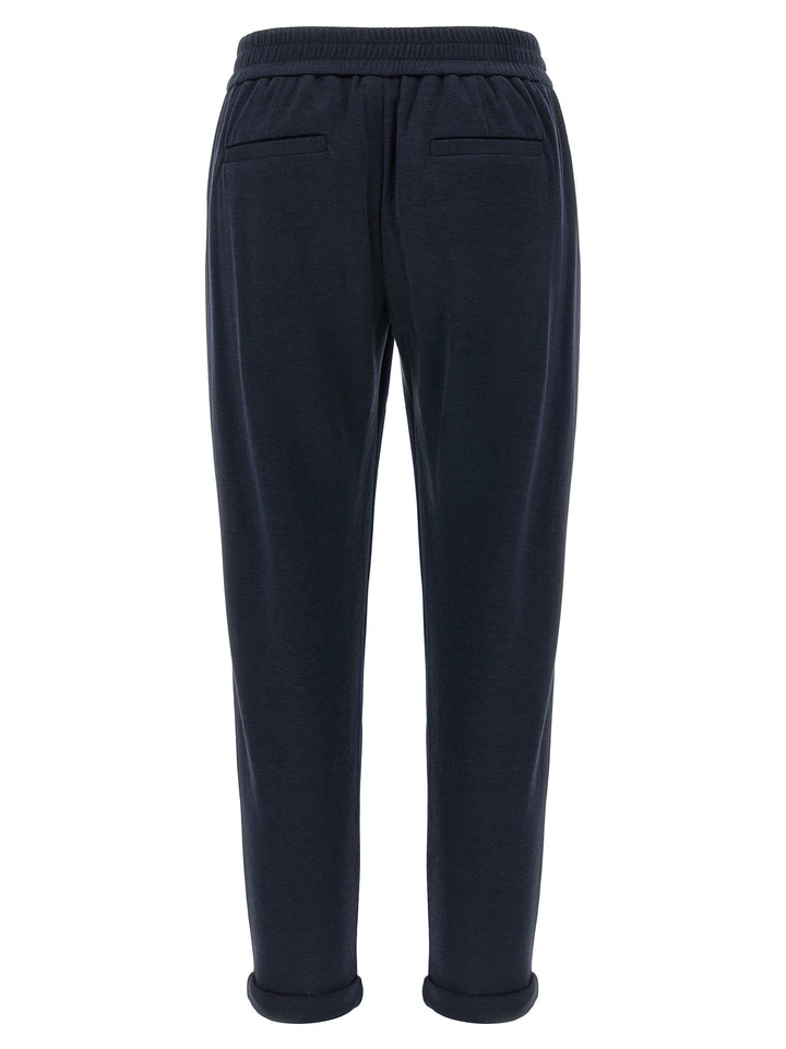 Brunello Cucinelli Blue Cotton Joggers (Workout Pants)