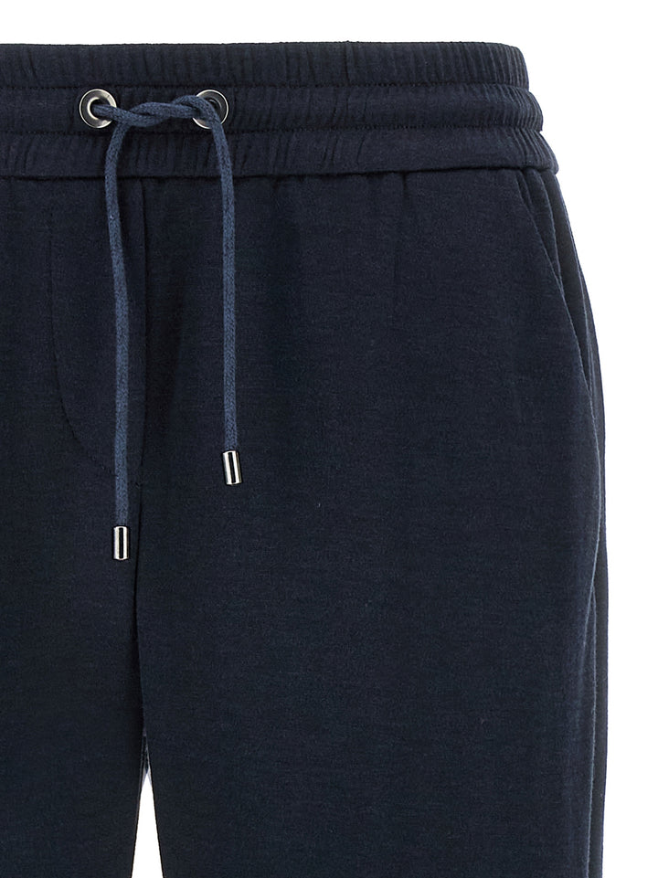 Brunello Cucinelli Blue Cotton Joggers (Workout Pants)