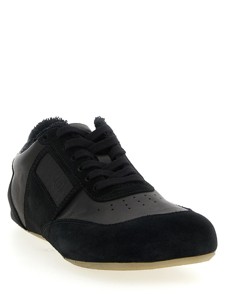 MM6 Maison Margiela Black Calfskin Athletic Sneakers