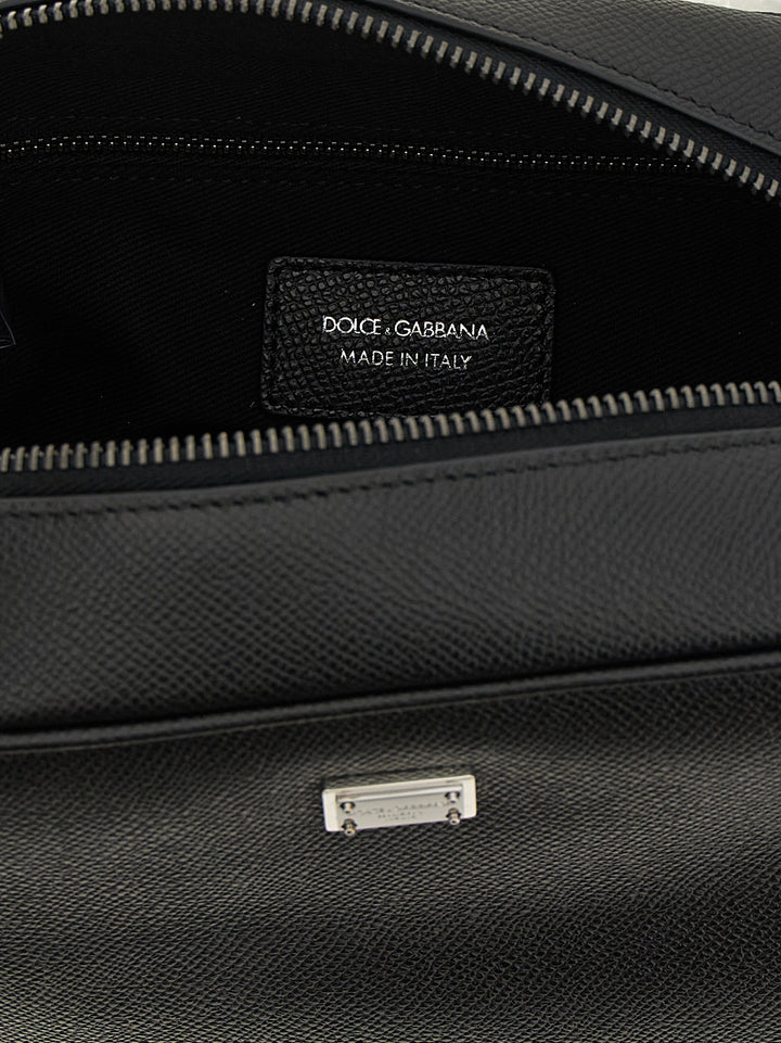 Dolce &amp; Gabbana Black Calfskin Leather Wallet