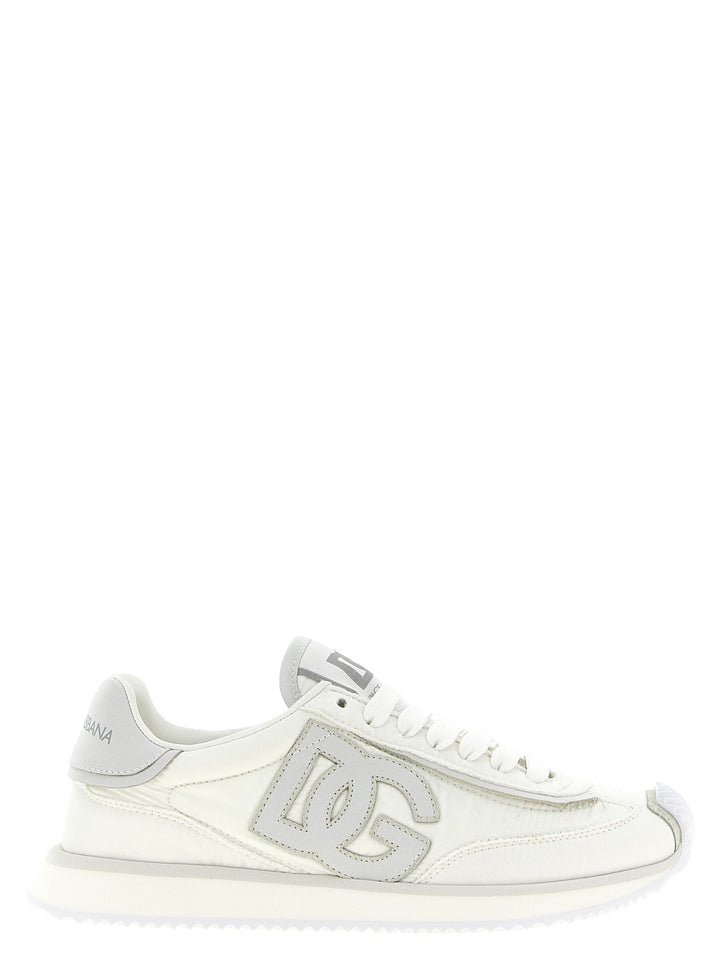 Dolce &amp; Gabbana White Polyester Athletic Sneakers
