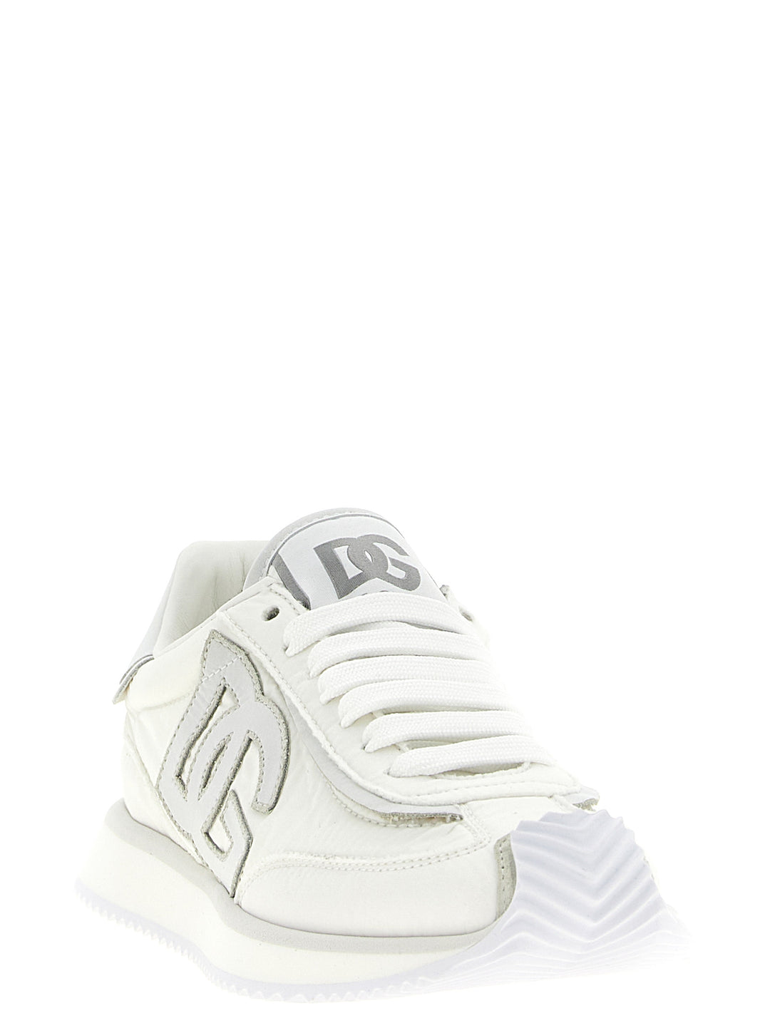 Dolce &amp; Gabbana White Polyester Athletic Sneakers