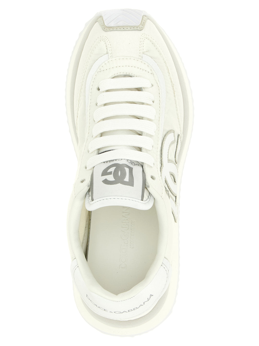 Dolce &amp; Gabbana White Polyester Athletic Sneakers