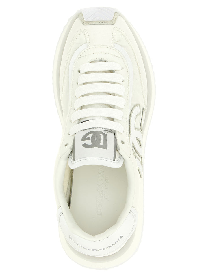 Dolce &amp; Gabbana White Polyester Athletic Sneakers