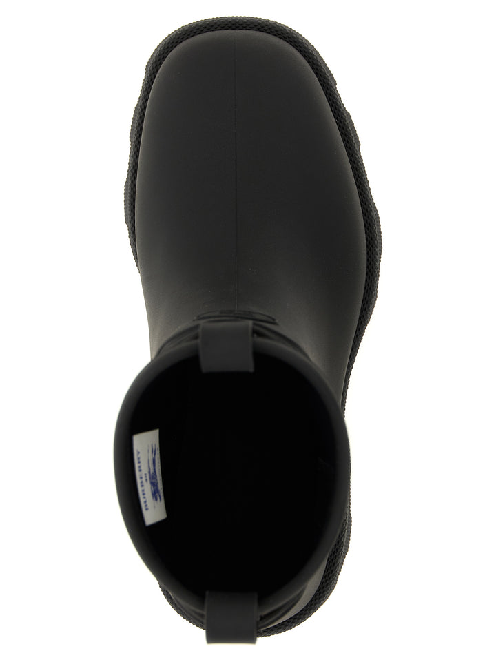 Burberry Black Rubber Ankle Boots