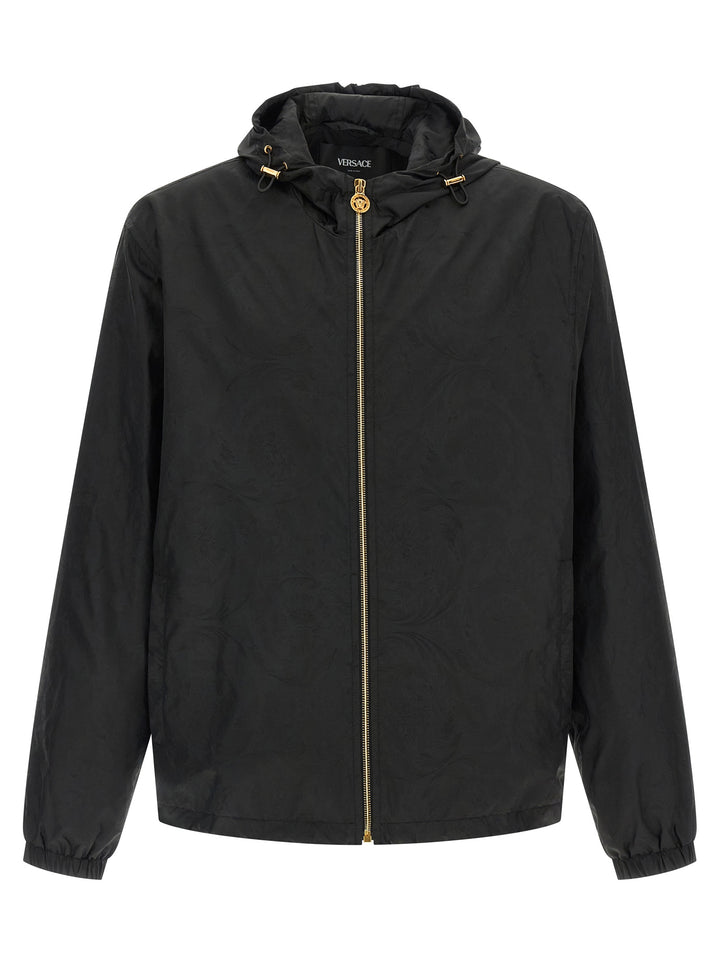 Versace Black Nylon Shell Jacket