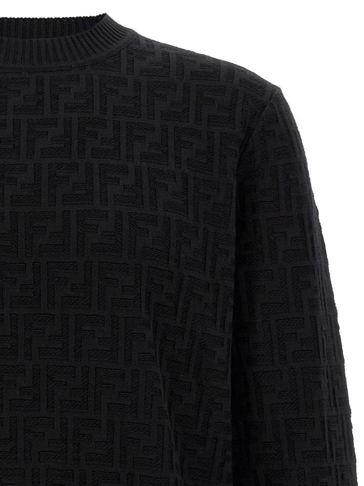 Fendi Black Cotton Cardigan