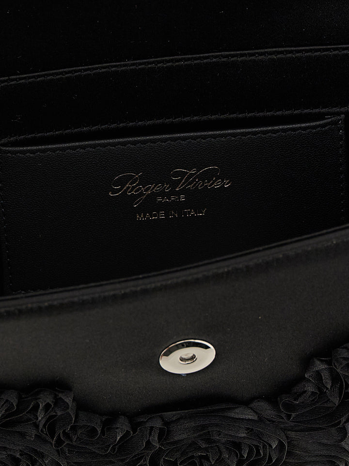Roger Vivier Black Viscose Clutch Bag