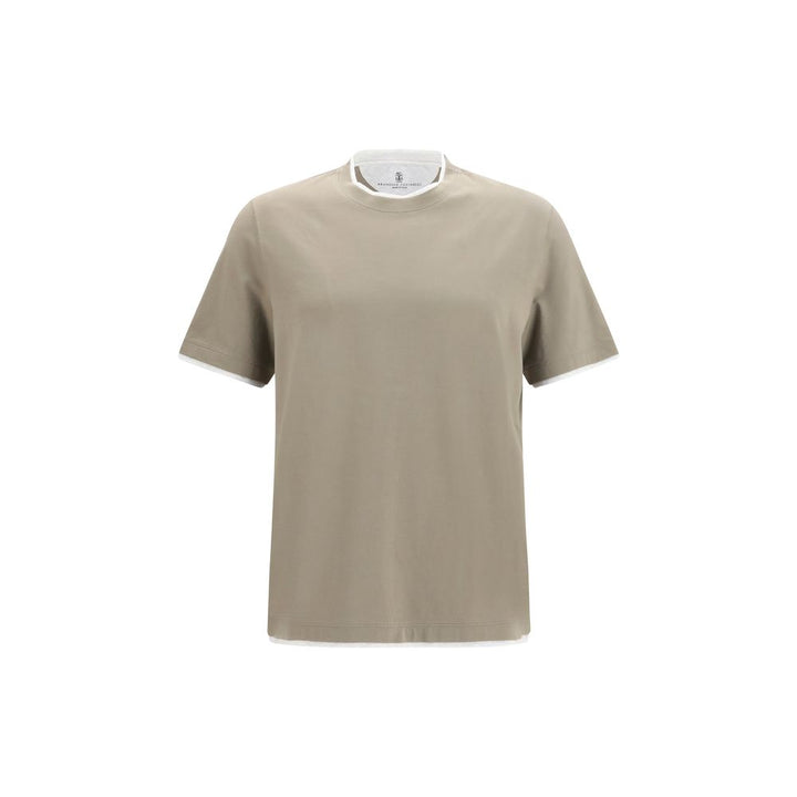 Brunello Cucinelli Bicolor Cotton T-Shirt