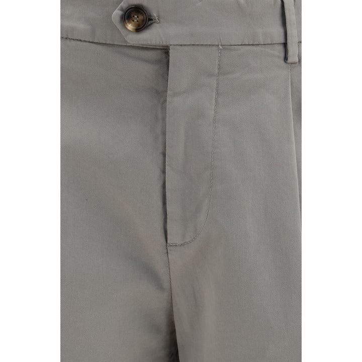 Brunello Cucinelli Bicolor Cotton Chino Pants