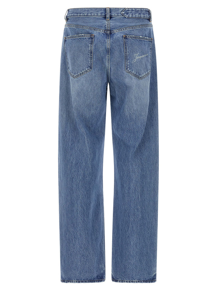 Jacquemus Blue Cotton Straight-Leg Jeans