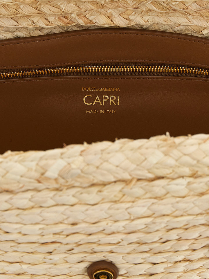 Dolce &amp; Gabbana Beige Cork Shoulder Bag