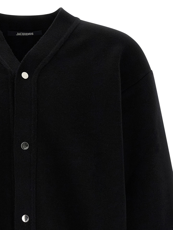 Jacquemus Black Merino Wool Cardigan