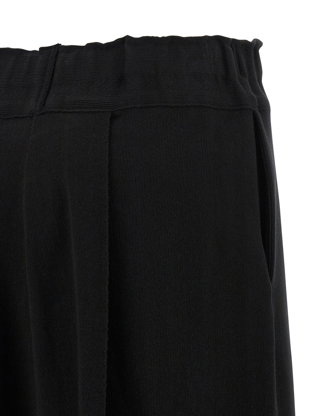 Issey Miyake Black Cotton Casual Pants
