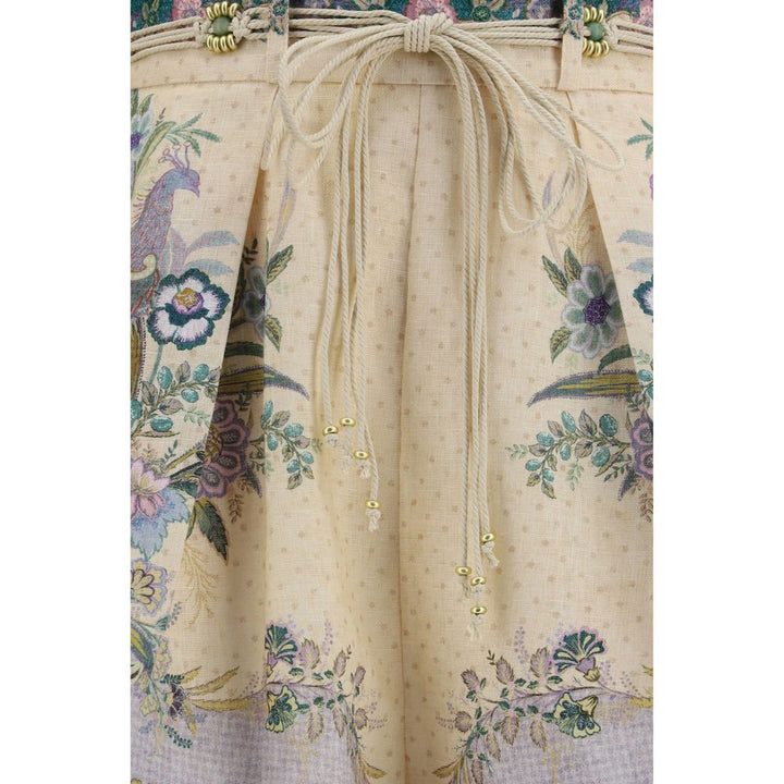 Zimmermann Multicolor Linen Bermuda Shorts