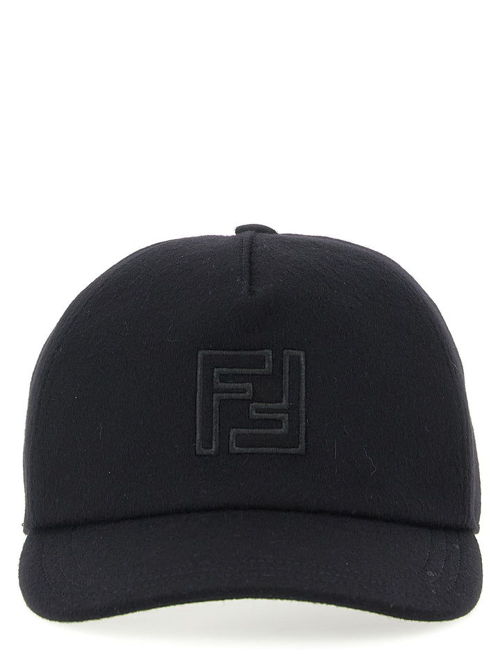 Fendi Black Wool Cap (Baseball Hat)