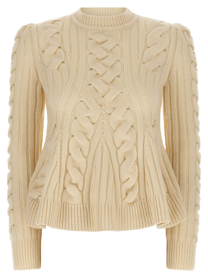 Alexander McQueen Beige Wool Cardigan