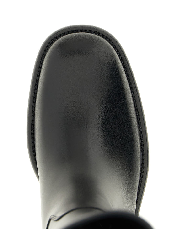 Burberry Black Calfskin Over The Knee