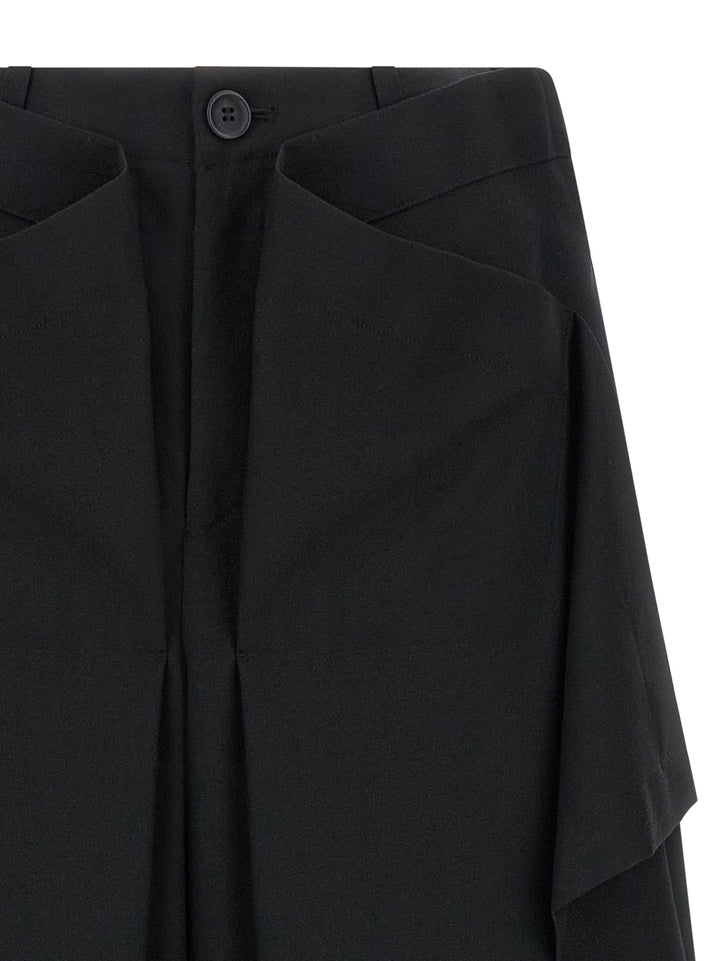 Issey Miyake Black Wool Casual Pants