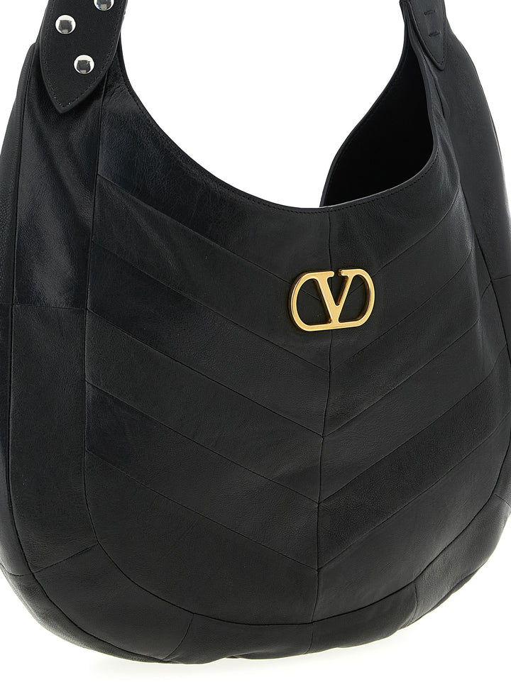 Valentino Garavani Black Lamb Leather Shoulder Bag
