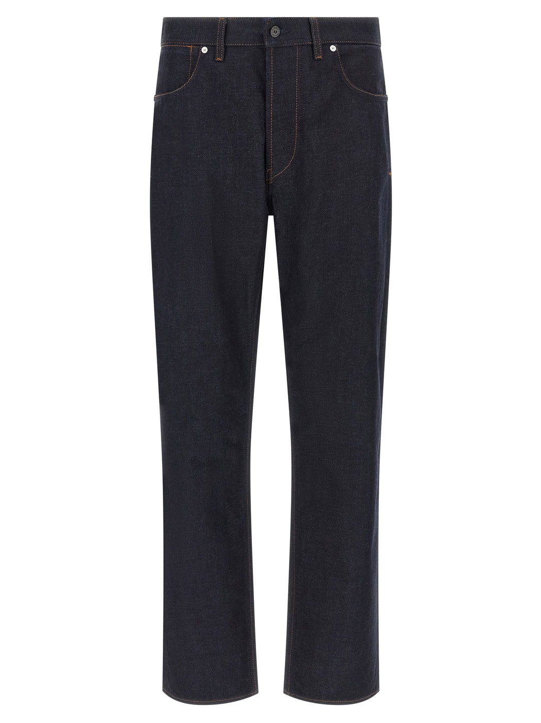Stone Island Blue Cotton Straight-Leg Jeans