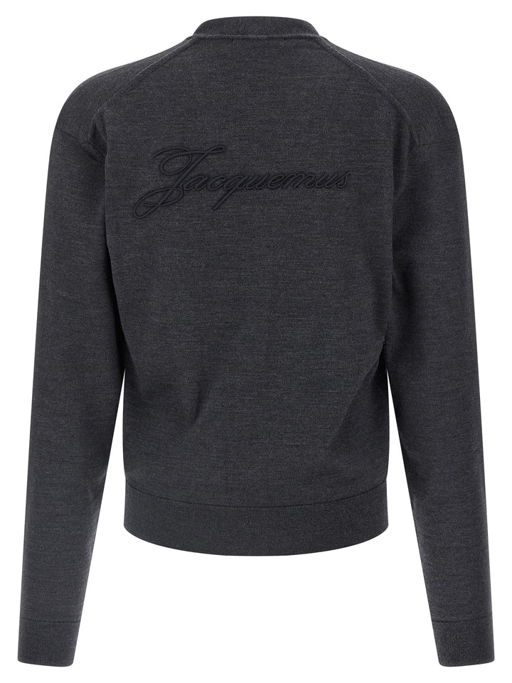Jacquemus Gray Merino Wool Cardigan