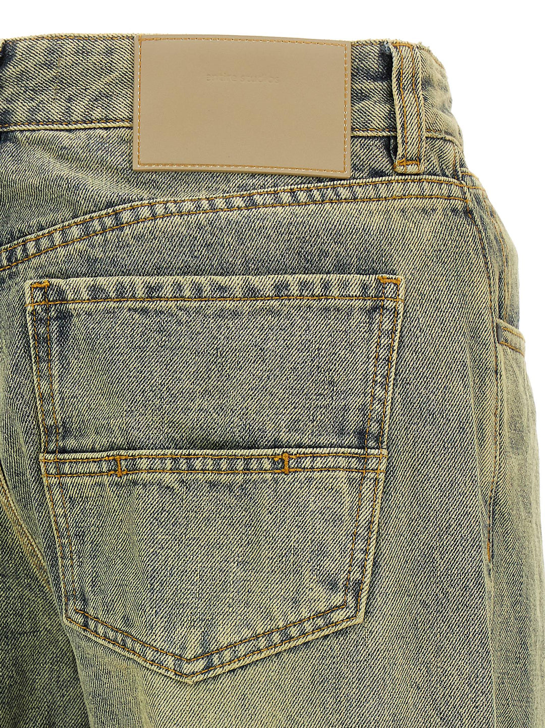 Entire Studios Bicolor Cotton Straight-Leg Jeans