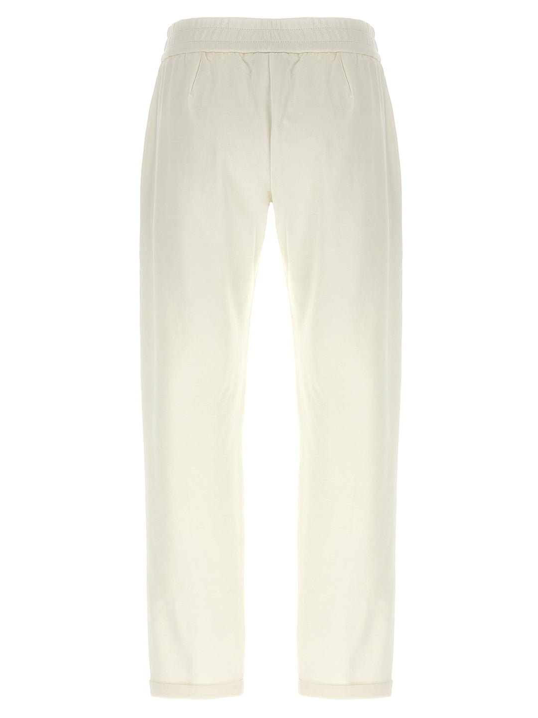 Brunello Cucinelli White Cotton Joggers (Workout Pants)
