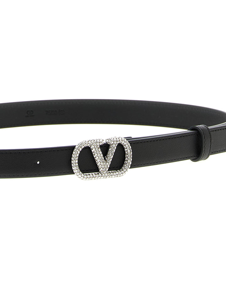 Valentino Garavani Black Calfskin Regular Belt